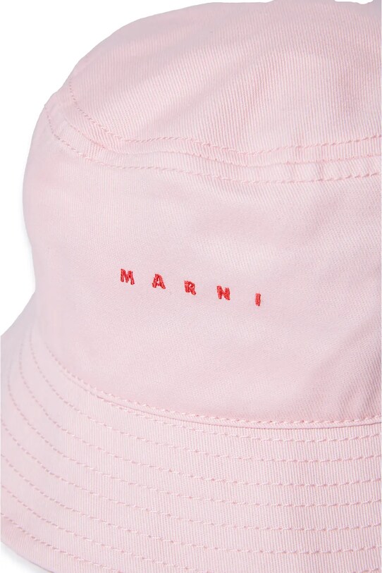 Дитяча бавовняна панама Marni MF40U HAT рожевий M01469