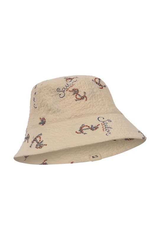 Konges Sløjd kapelusz dziecięcy ELLIOT BUCKET HAT GOTS KS103076 beżowy SS25