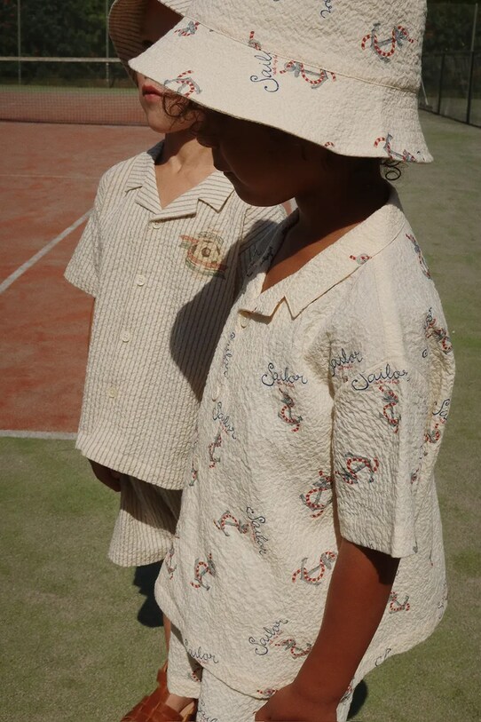 Konges Sløjd pălărie copii ELLIOT BUCKET HAT GOTS KS103076 bej