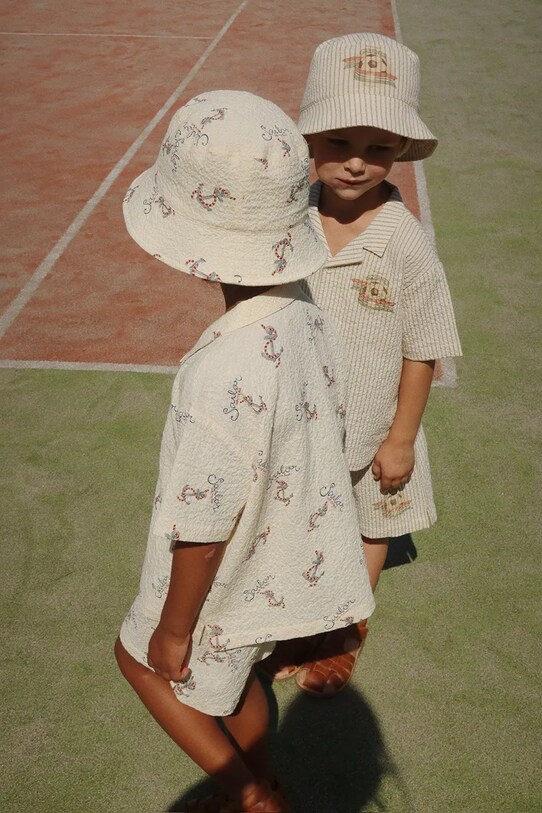Chlapec Detský klobúk Konges Sløjd ELLIOT BUCKET HAT GOTS KS103076 modrá