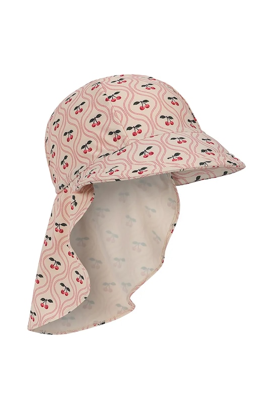 Konges Sløjd czapka MERLE FRILL SUN HAT GRS Planet friendly różowy KS103351