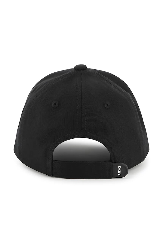 Детска памучна шапка с козирка Dkny черен D62100