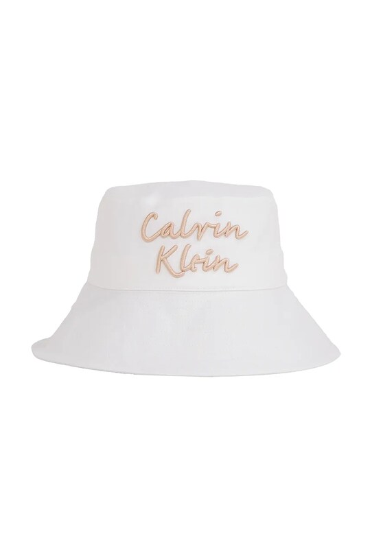 Λινό καπέλο για μωρά Calvin Klein Jeans άλλο λευκό IU0IU00702.PPYA