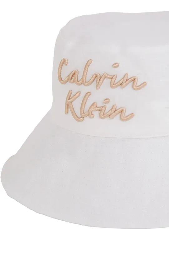 BIMBA Calvin Klein Jeans cappello in lino per bambino IU0IU00702.PPYA bianco