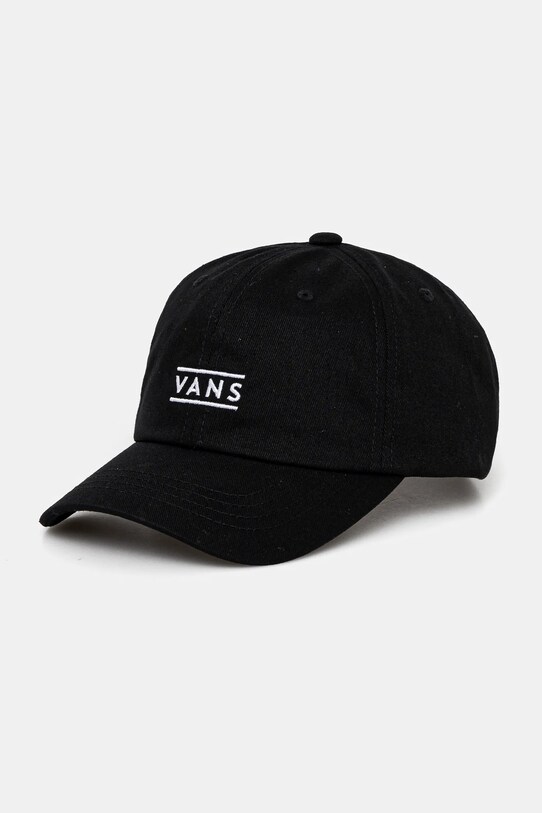 Vans czapka z daszkiem bawełniana dziecięca HALF BOX CURVED BILL JOCKEY aplikacja czarny VN000J4TBLK1