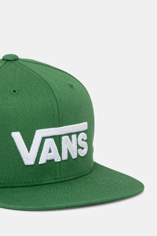 Vans șapcă din bumbac pentru copii DROP V II SNAPBACK VN0A36OUBR11 verde SS25