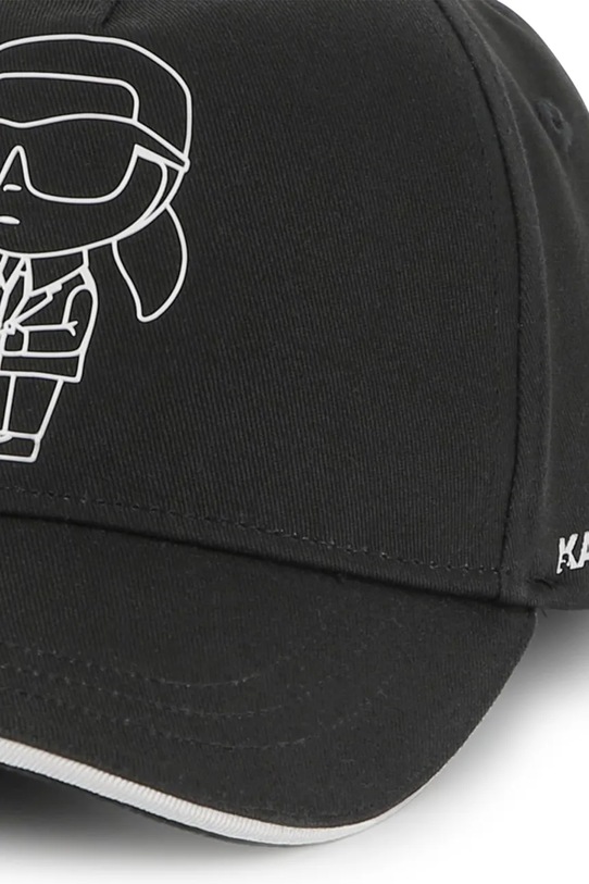 Karl Lagerfeld czapka z daszkiem bawełniana dziecięca czarny Z30396