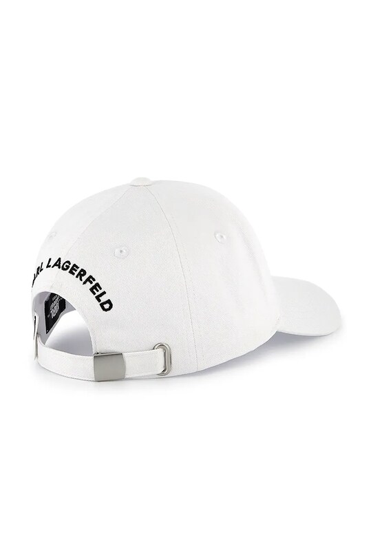 Dětská bavlněná kšiltovka Karl Lagerfeld Z30398 bílá SS25