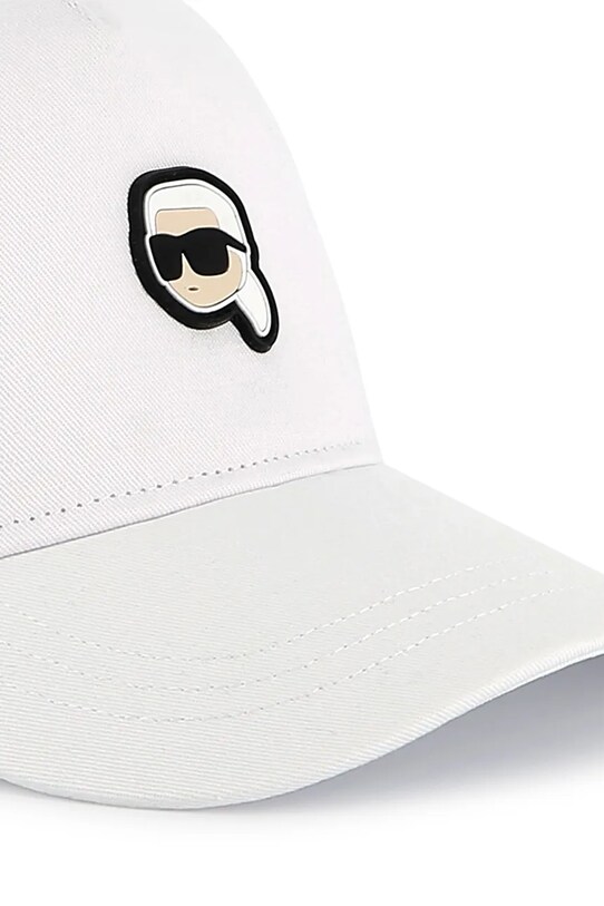 Detská bavlnená šiltovka Karl Lagerfeld biela Z30398