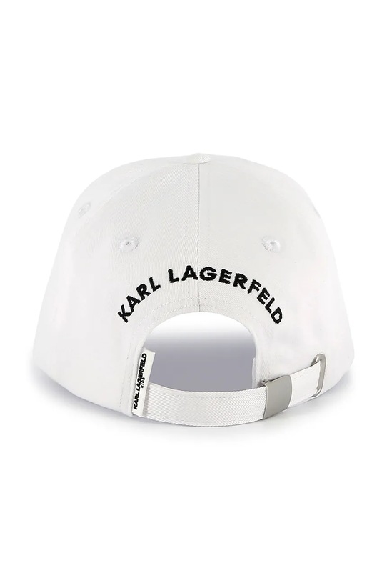 Detská bavlnená šiltovka Karl Lagerfeld Z30398 biela