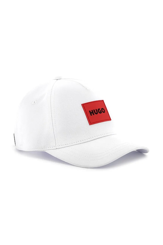HUGO czapka z daszkiem bawełniana dziecięca bawełna biały G00313