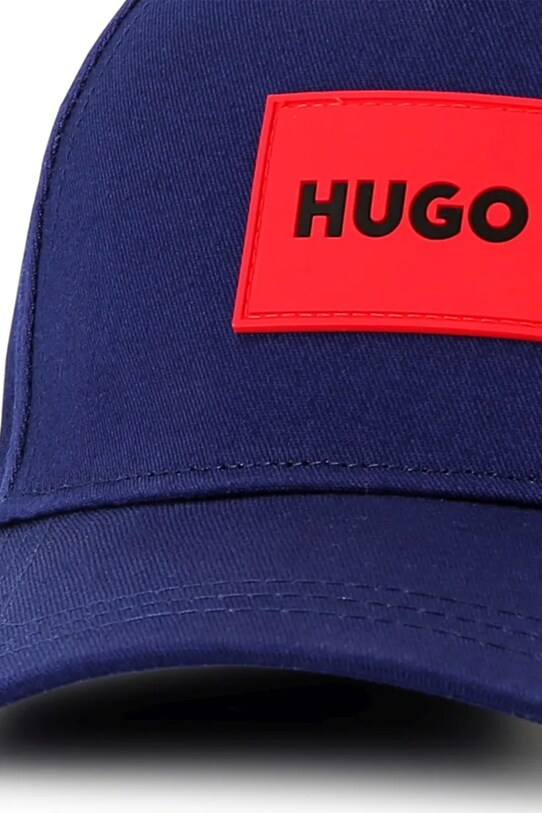 HUGO czapka z daszkiem bawełniana dziecięca G00313 granatowy SS25