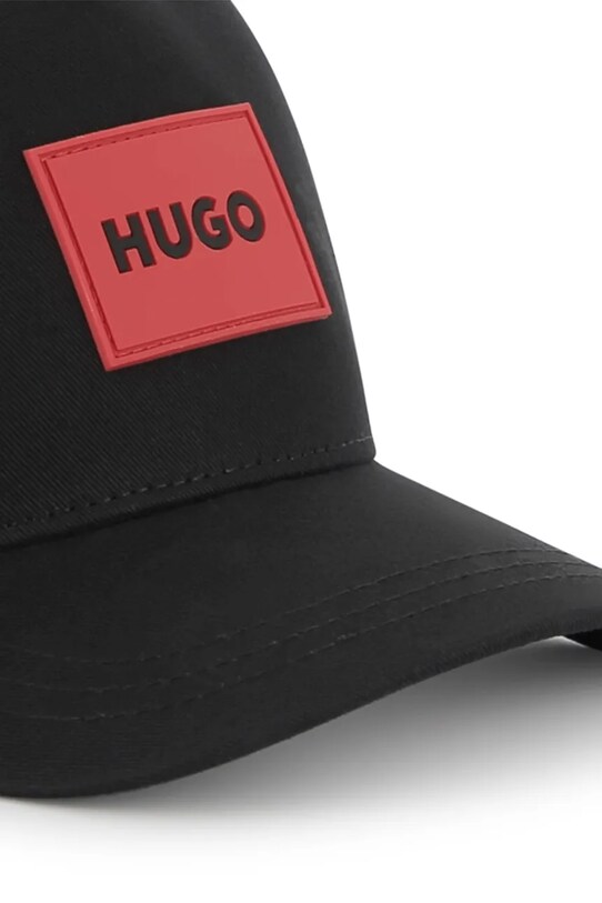 Detská bavlnená šiltovka HUGO čierna G00313