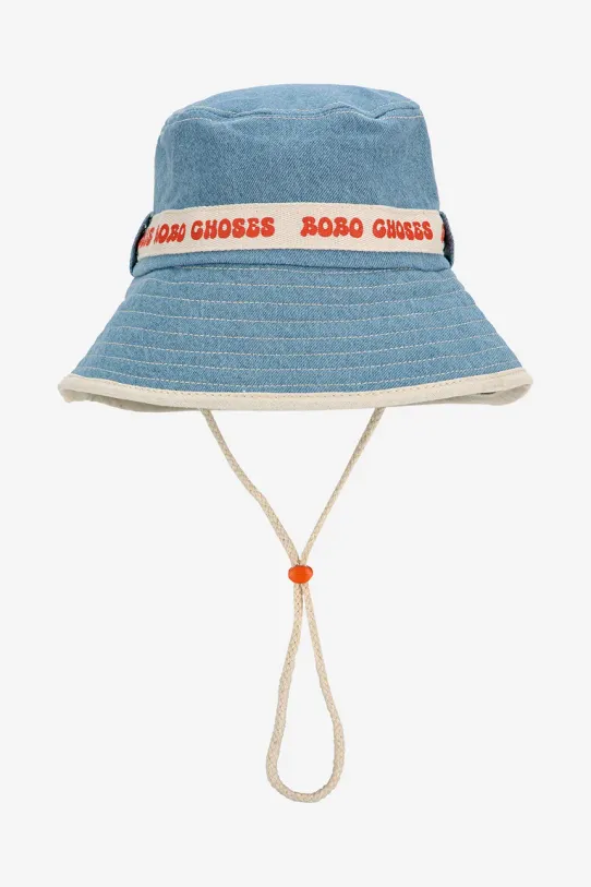 Bobo Choses cappello in cotone bambino/a cotone blu 125AH026