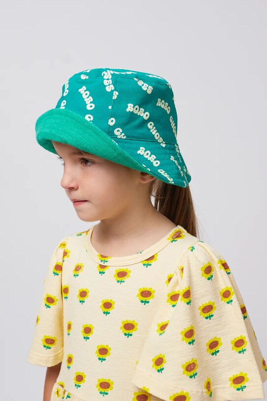 Дитяча двостороння панама Bobo Choses Wavy зелений 125AI015