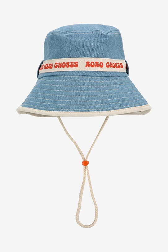 Παιδικό βαμβακερό καπέλο Bobo Choses 125AI018 μπλε SS25