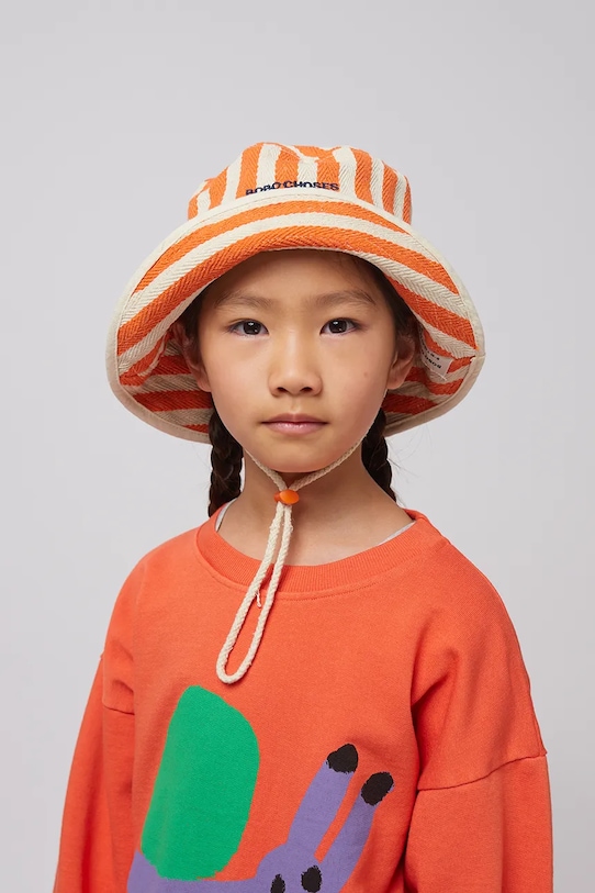 Detský bavlnený klobúk Bobo Choses bavlna oranžová 125AI019
