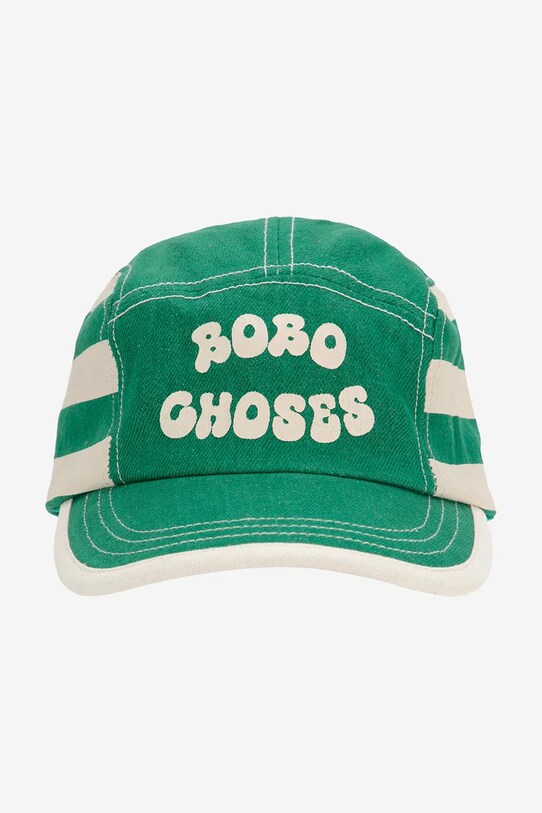 Детская хлопковая кепка Bobo Choses 125AI024 зелёный SS25