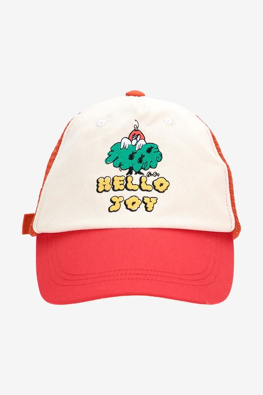 Bobo Choses șapcă din bumbac pentru copii Hello Joy 125AI022 rosu SS25