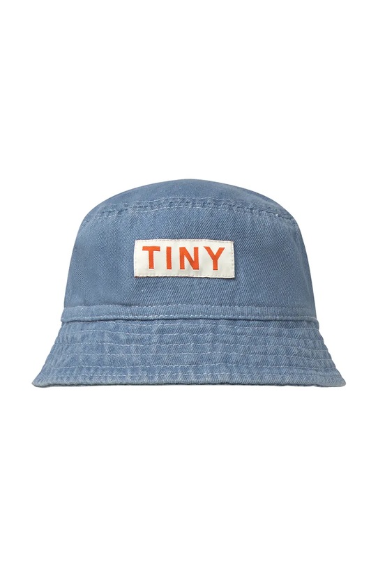 Детская хлопковая шляпа Tinycottons DENIM BUCKET HAT аппликация голубой SS25.419
