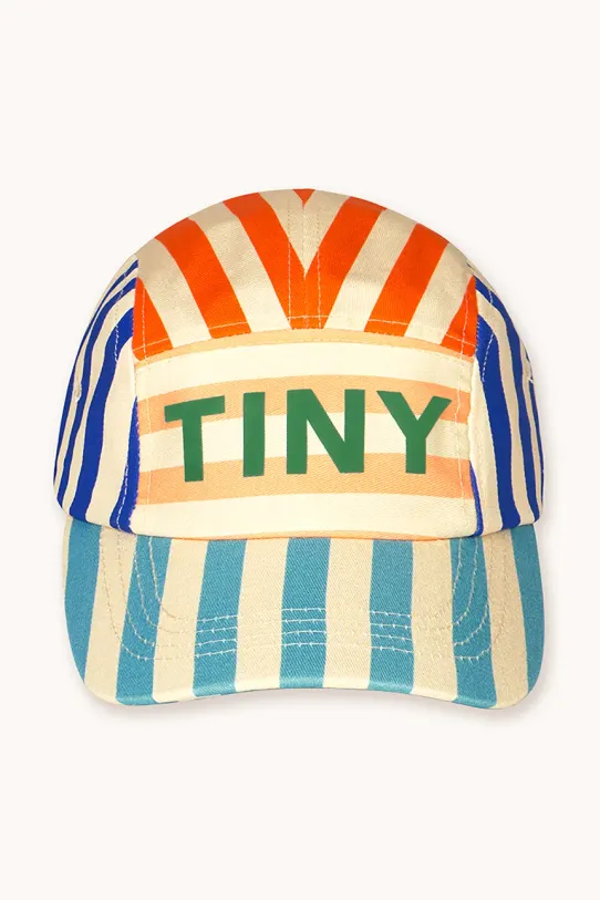 Pamučna kapa sa šiltom za bebe Tinycottons STRIPED CAP SS25.425 bež SS25