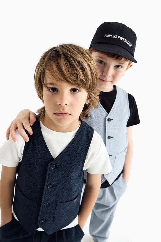 Bavlněná baseballová čepice Emporio Armani bavlna námořnická modř EB000328.AF14016