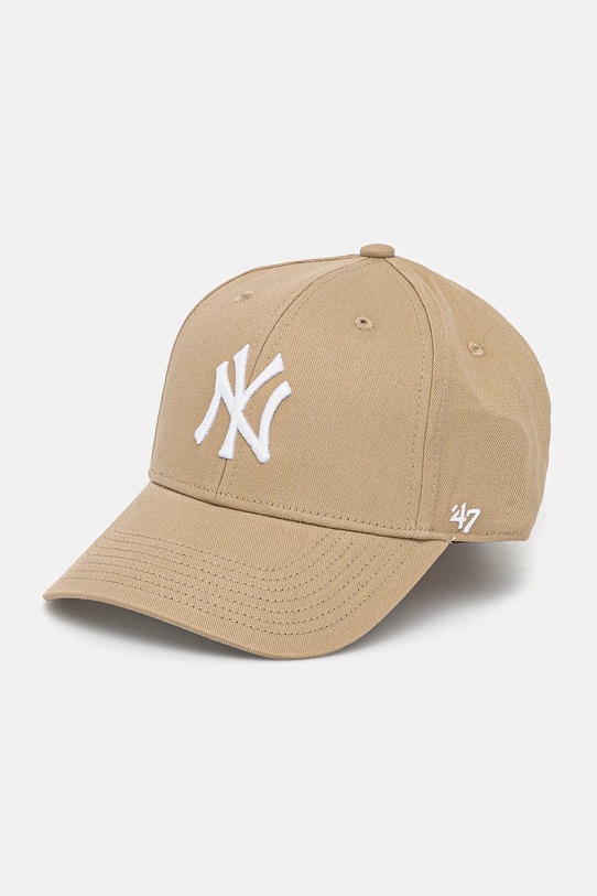47 brand șapcă din bumbac pentru copii MLB New York Yankees bumbac bej B.RAC17CTP.KH.KIDS