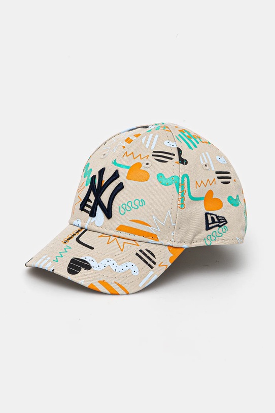 Dětská bavlněná kšiltovka New Era NEW YORK YANKEES bavlna béžová 60595408