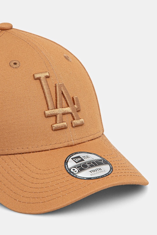 Бавовняна бейсболка New Era LOS ANGELES DODGERS 60595472 коричневий SS25