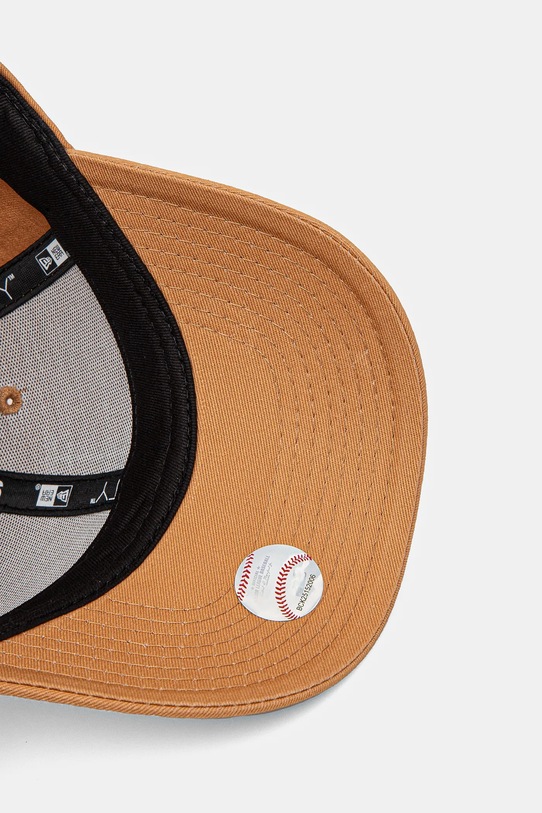 Бавовняна бейсболка New Era LOS ANGELES DODGERS коричневий 60595472