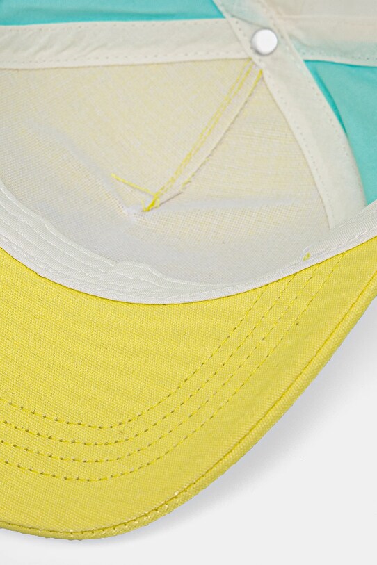 Дитяча бавовняна кепка United Colors of Benetton 6LDDGA01B.P.Seasonal жовтий SS25