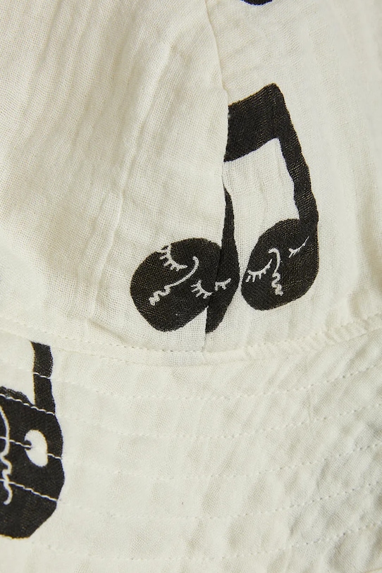 Deklice Otroški bombažni klobuk Mini Rodini Note 2526511110 bela