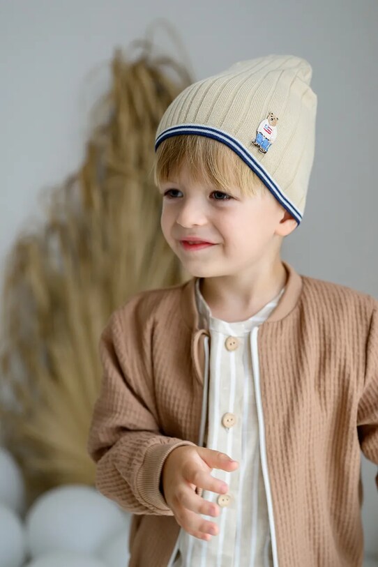 Хлопчик Дитяча шапка Jamiks REX REX.Nakr.glowy.JWH052.K бежевий