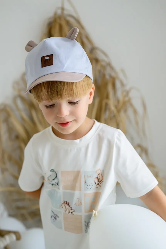 Мальчик Детская хлопковая кепка Jamiks ANASTAZY ANASTAZY.Na.gl.JLH108.K бежевый