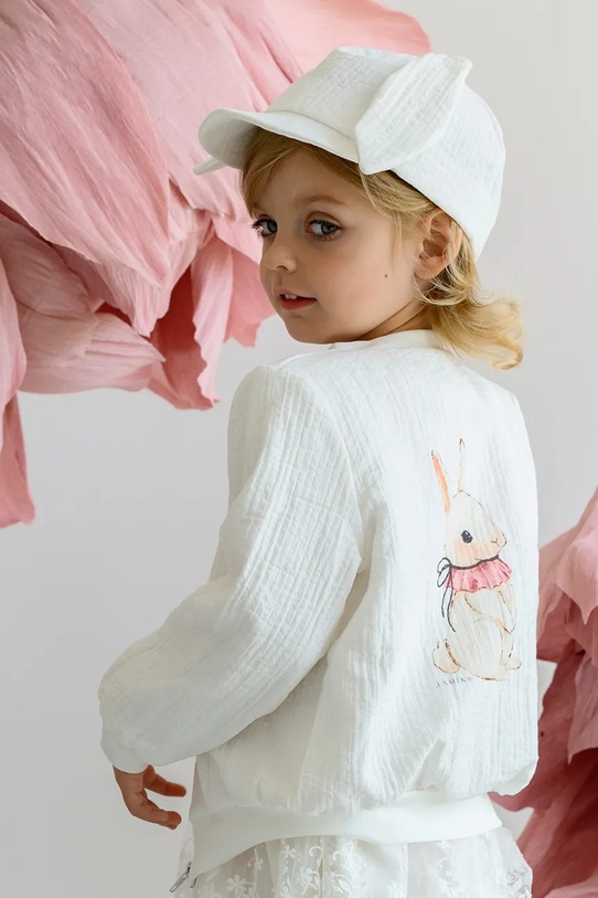 Detská baseballová čiapka Jamiks CHAKA biela CHAKA.Nak.glow.JLH131.K