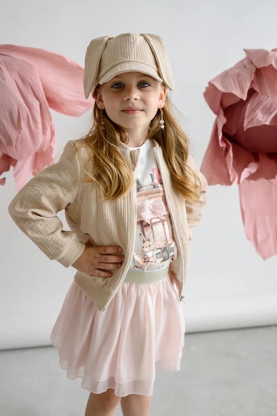 Dětská baseballová čepice Jamiks CHAKA CHAKA.Nak.glow.JLH131.K béžová