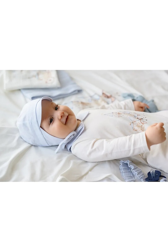 Хлопковая шапочка для младенцев Jamiks LEWIS голубой LEWIS.Nak.glow.JLH062.K