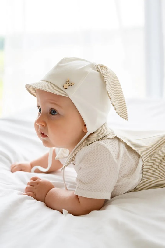 CHLAPEC Dětská bavlněná kšiltovka Jamiks SATURIN SATURIN.Nak.gl.JWH097.K béžová