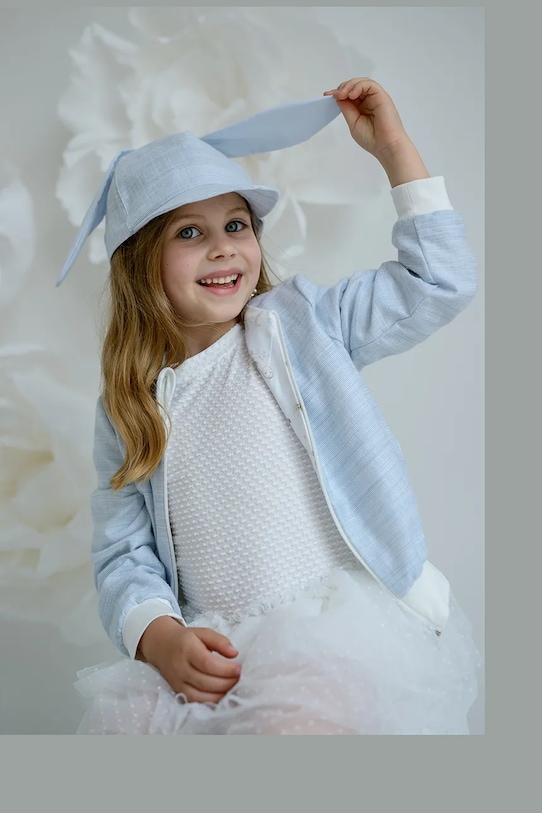 Jamiks czapka z daszkiem bawełniana dziecięca SHELLEY bawełna niebieski SHELLEY.Nak.gl.JLH136.K