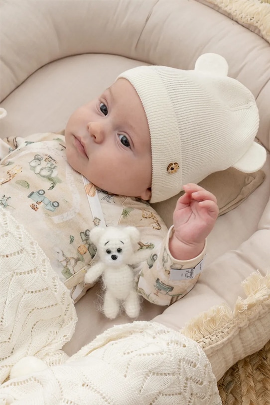 Шапка для немовлят Jamiks TED бежевий TED.ba.Nak.glo.JWH207.K