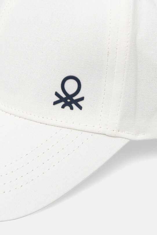 United Colors of Benetton șapcă 6YCTGA012.P.Seasonal alb SS25