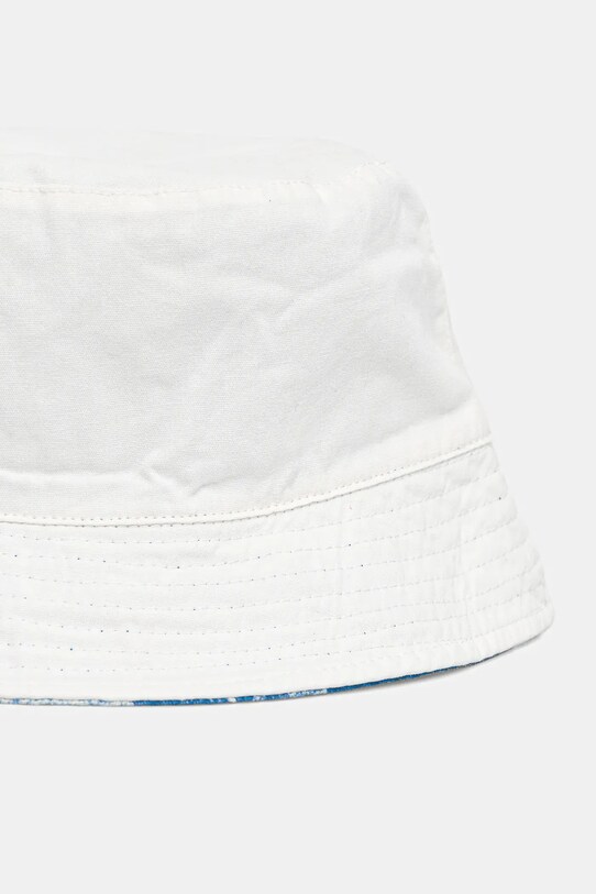 Băieți United Colors of Benetton pălărie reversibilă din bumbac pentru copii 6KQACA02M.G.Seasonal alb