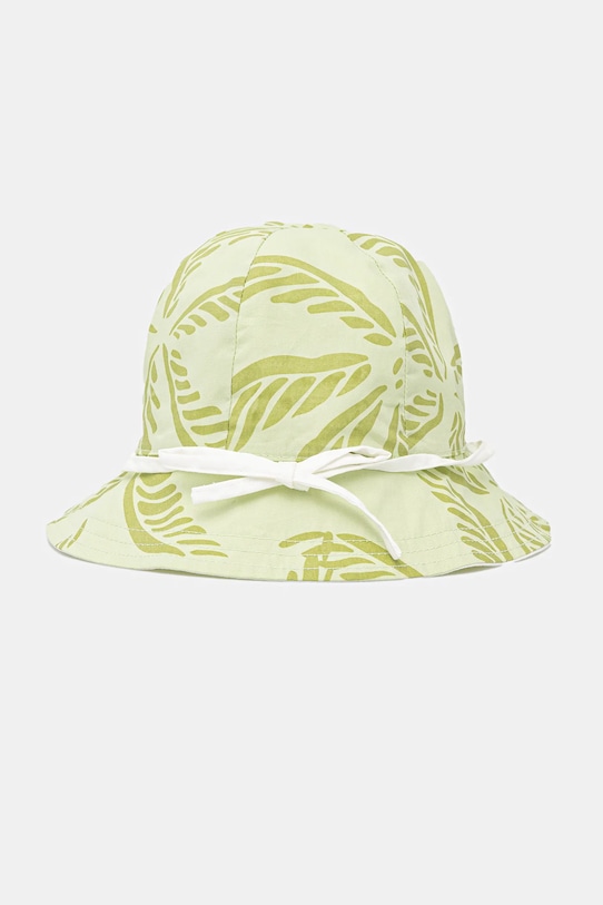 United Colors of Benetton pălărie reversibilă din bumbac pentru copii uni verde 65B2AA00W.W.Seasonal