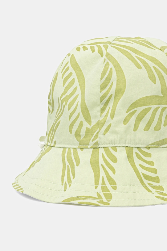 Băieți United Colors of Benetton pălărie reversibilă din bumbac pentru copii 65B2AA00W.W.Seasonal verde