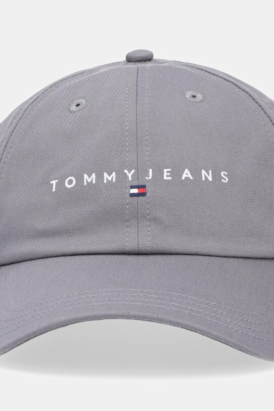 Tommy Jeans czapka z daszkiem bawełniana 0 AM0AM12958 szary AW25