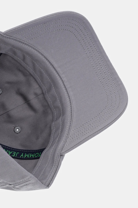 Tommy Jeans czapka z daszkiem bawełniana 0 szary AM0AM12958