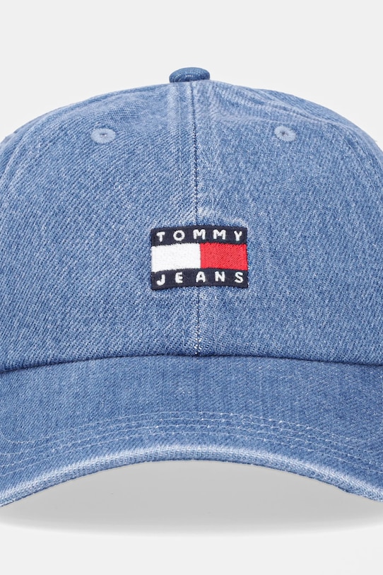 Tommy Jeans czapka z daszkiem jeansowa AM0AM12936 niebieski SS25