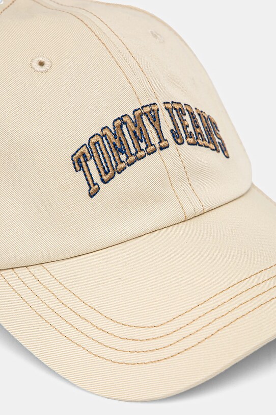 Tommy Jeans șapcă de baseball din bumbac AM0AM12956 bej SS25