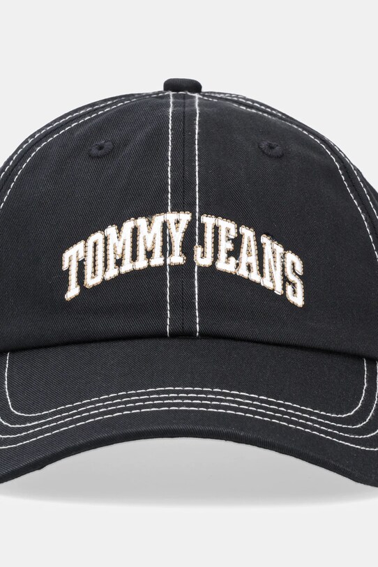 Tommy Jeans șapcă de baseball din bumbac AM0AM12956 negru SS25