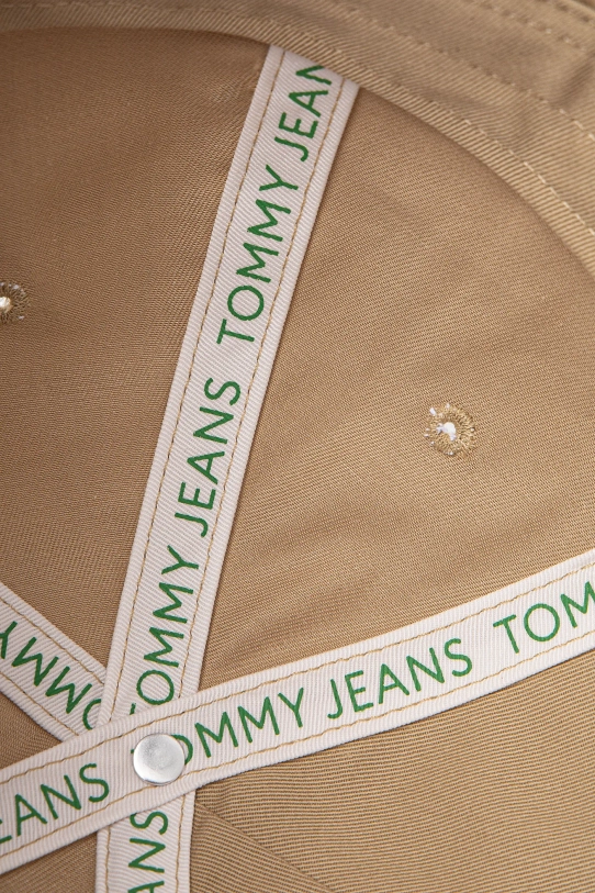 Tommy Jeans czapka z daszkiem bawełniana zielony AM0AM12933